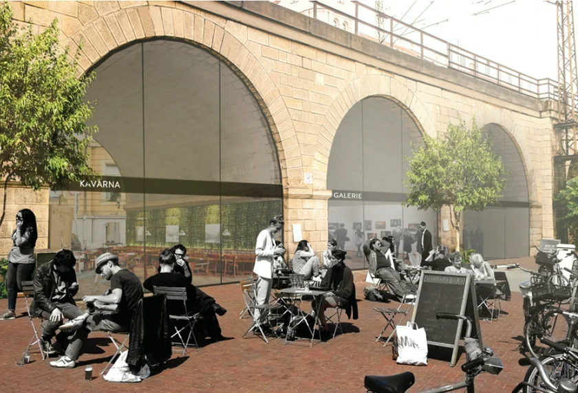 Visualization of cafes at the Negrelli viaduct. Via CCEA MOBA