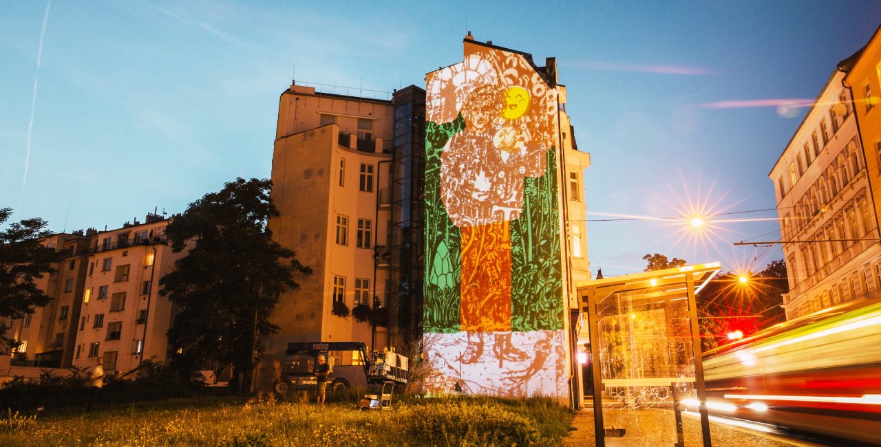 New mural in Prague celebrates 50 years of Greenpeace Prague, Czech
