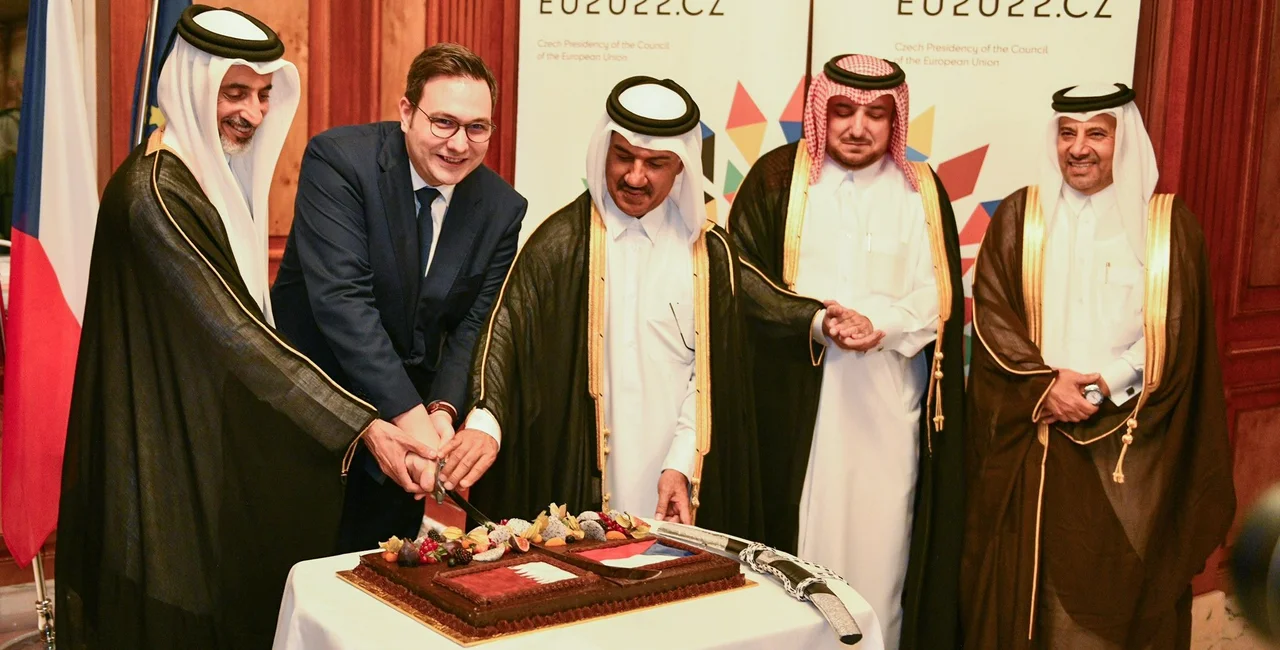 Photo from the inauguration of the Czech embassy in Doha, via Twitter/JanLipavsky.