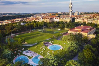 Prague architects make a splash with concept for Riegrovy sady spa complex