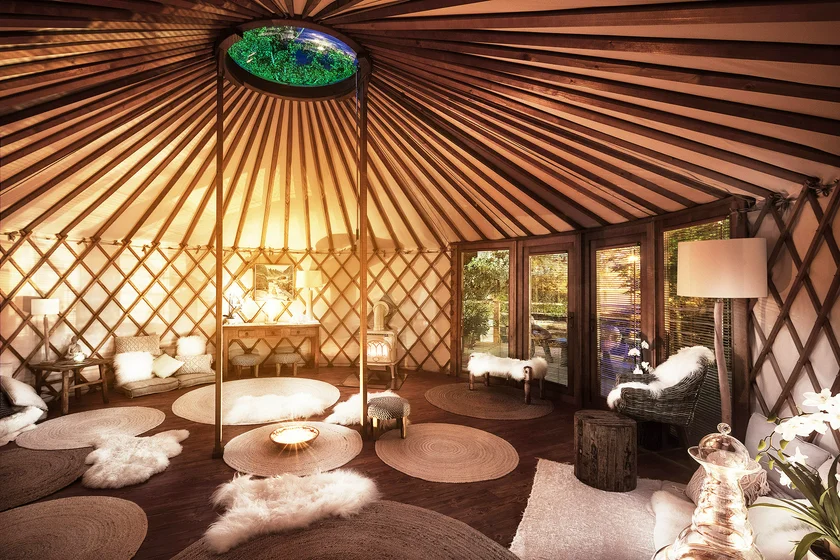 A unique meditation yurt.