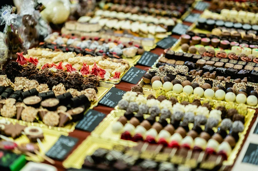 Chocolates at Galerie Harfa. Photo via Facebook/Nikol.B photography.