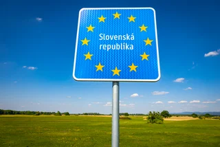 Slovakia border sign; illustrative image. iStock.