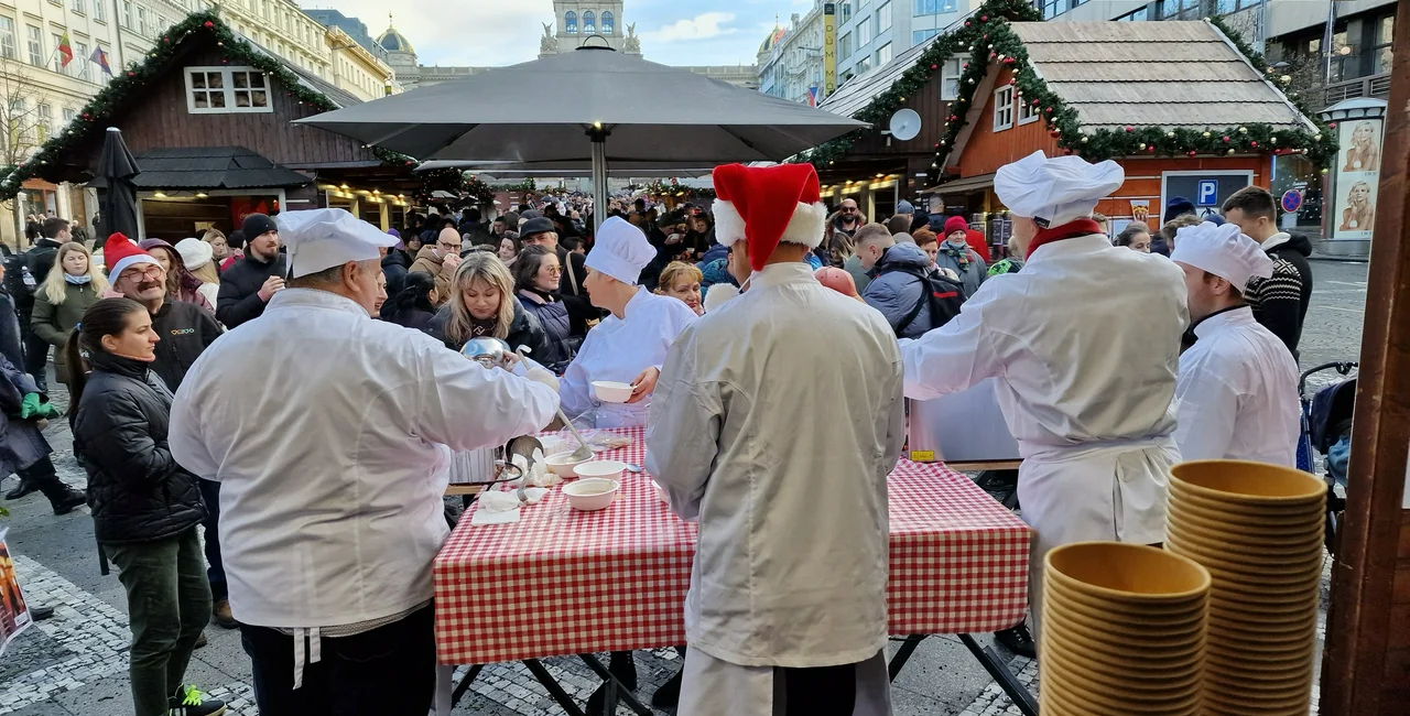 Prague celebrates Christmas with locals and tourists on Kampa Island