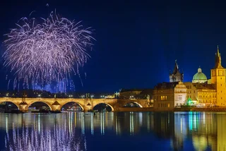 Fireworks in Prague in 2018. Photo: iStock / gornostaj