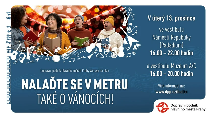 Christmas concert in Prague's metro. Photo: Facebook / Dopravní podnik hlavního města Prahy
