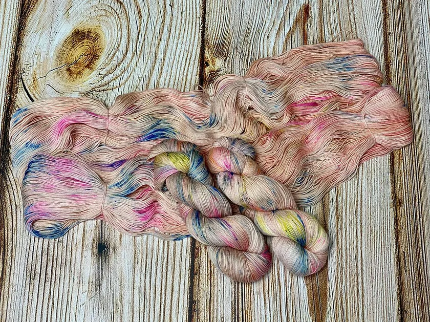 Hand-dyed fibers from Mountain Fibers at MINT Market. Photo: Facebook.