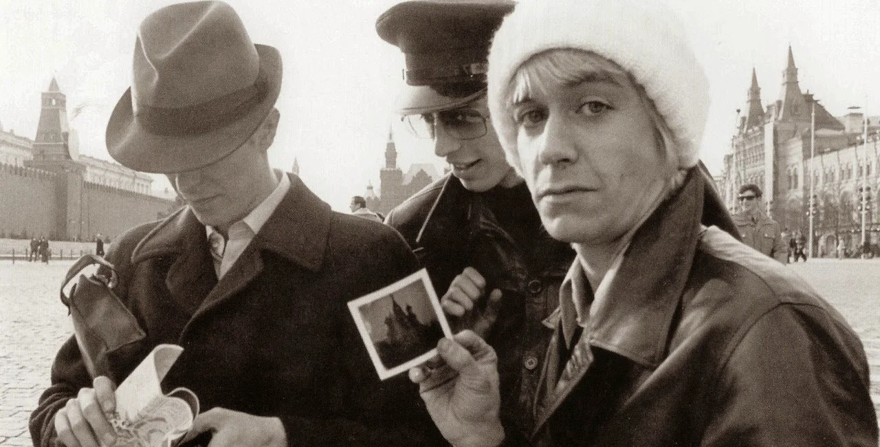 David Bowie and Iggy Pop in Moscow, 1976. Photo: Kunsthalle Praha
