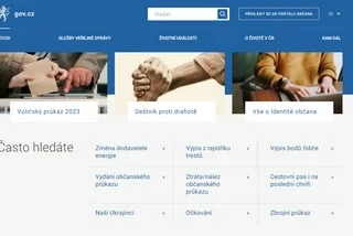 Screenshot of gov.cz