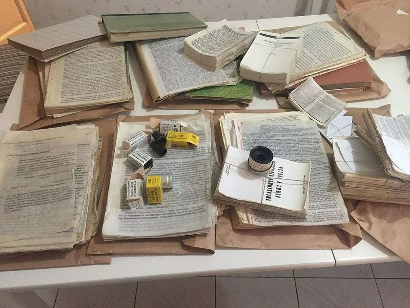 Russian samizdat and photo negatives of unofficial literature in the soviet Union.