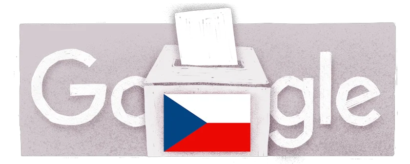 Yesterday's Google Doodle celebrated the 2023 Czech election. Image: Google