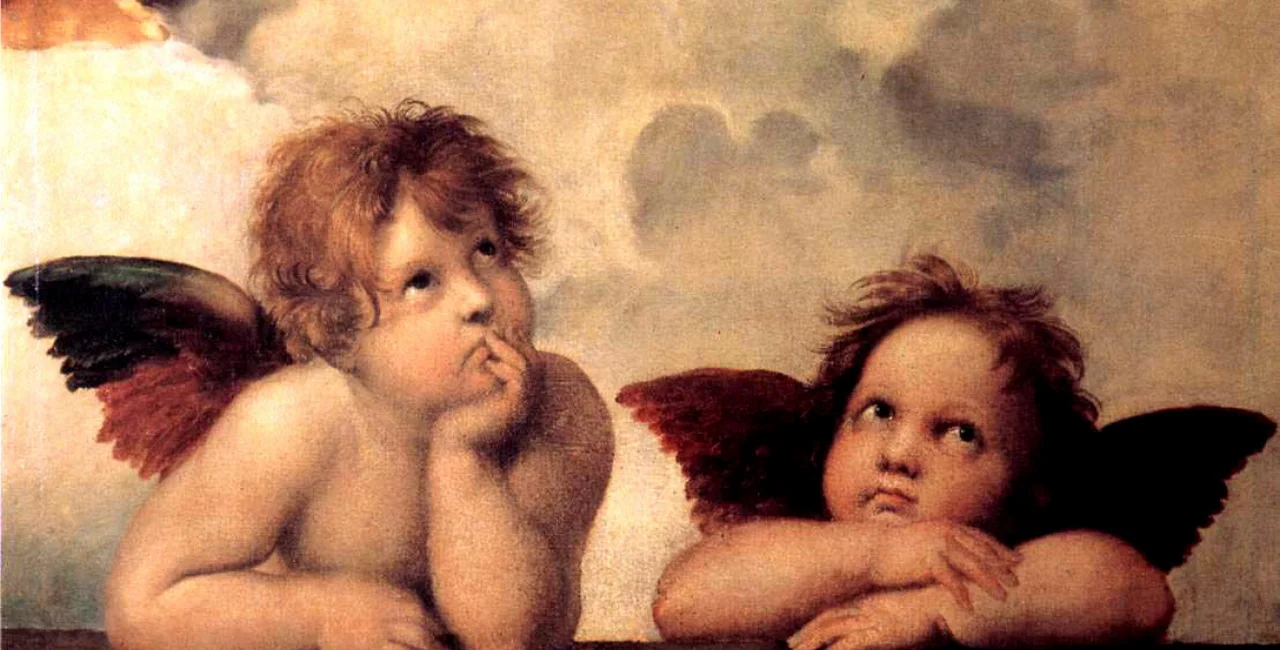 Raphael's Cherubs from the Sistine Madonna.