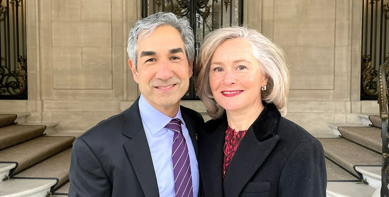 U.S. Ambassador Bijan Sabet and his wife, Lauren. Photo: Twitter