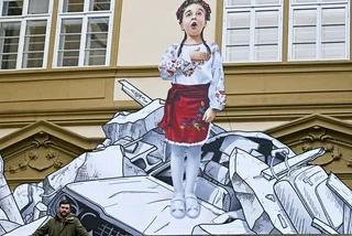 Prague unveils powerful new mural on anniversary of the Russian invasion