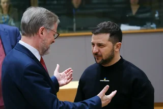 Czech PM talks continued support and EU entry with Zelenskiy in Brussels