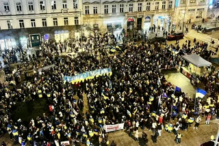March in Prague on Friday, February 24. Photo: Facebook / Embassy of Ukraine in Prague