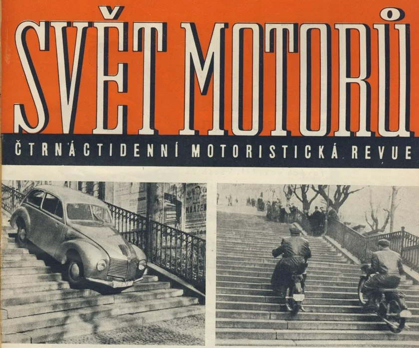 Detail of the cover of Svět motorů.
