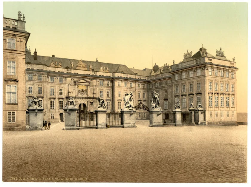 Entry to Prague Castle. Photo: Detroit Publishing Company, Library of Congress
