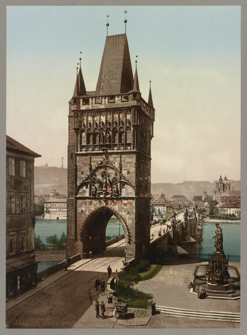 Old Town tower of Charles Bridge. Photo: Detroit Publishing Company, Library of Congress