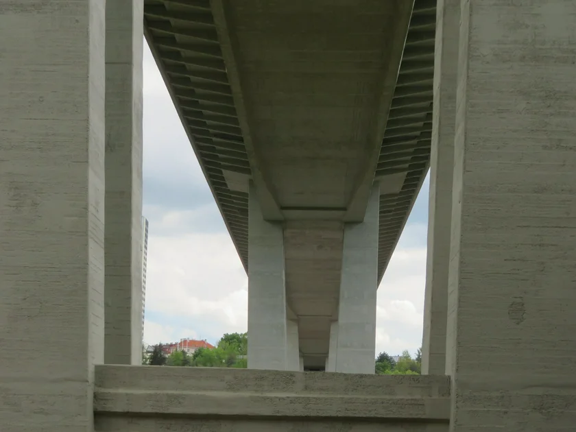 underside of the Nusle Bridge. Photo: Raymond johnston