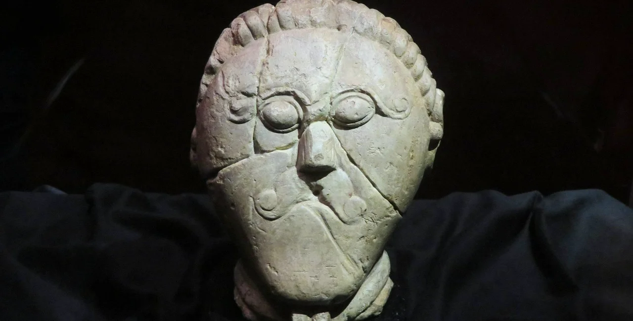 Celtic head in the National Museum in 2019. Photo: Raymond Johnston