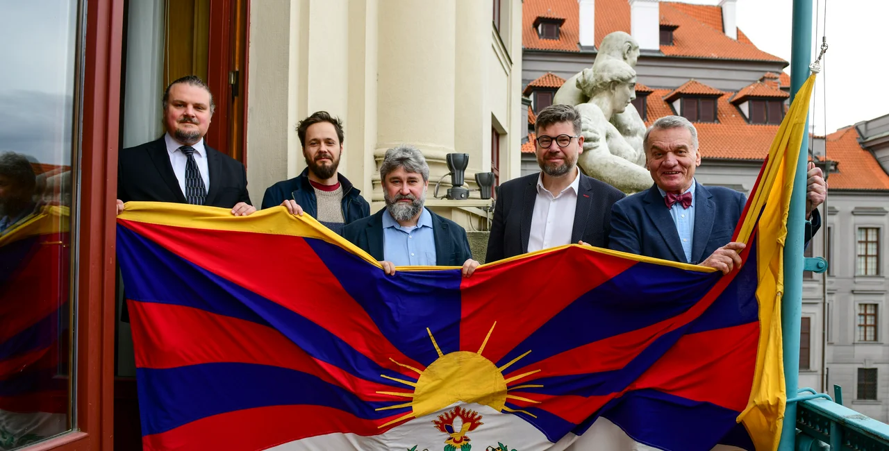 Czech municipal buildings will hang the Tibetan flag today. Pictured is Prague Mayor Bohuslav Svoboda (Image: