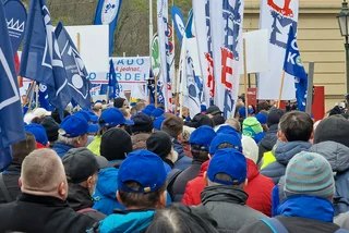 Demonstrators Wednesday afternoon in Prague (Image: Twitter.com/@alenaschillerov