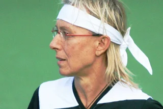Martina Navrátilová at the 2010 U.S. Open Champions Team Tennis / Photo Wikipedia Commons: Robbie Mendelson