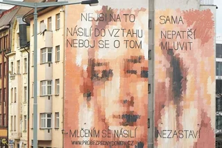 Prague mural paints bleak reminder of Czechia's domestic violence problem