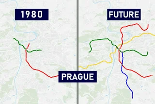 Watch Prague's metro network transform over time in new animated video