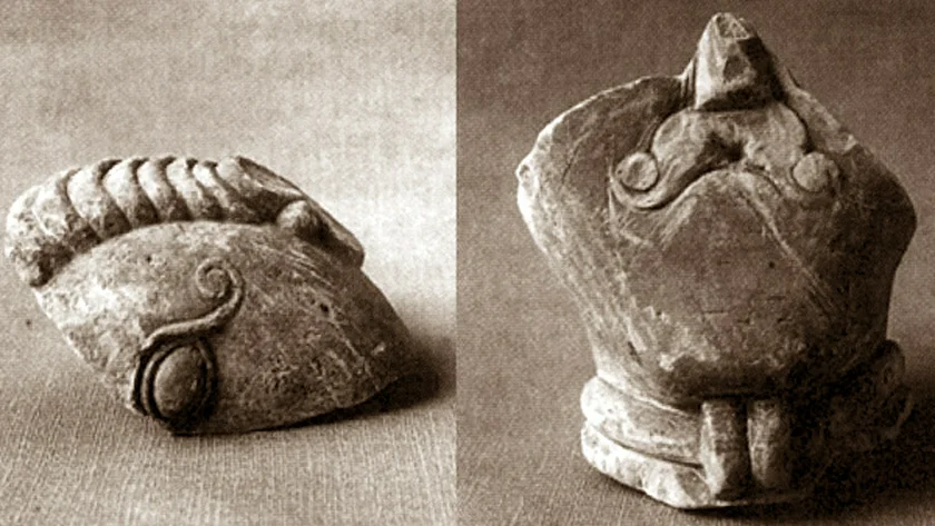 Fragments of the Celtic head. Photo: National Museum