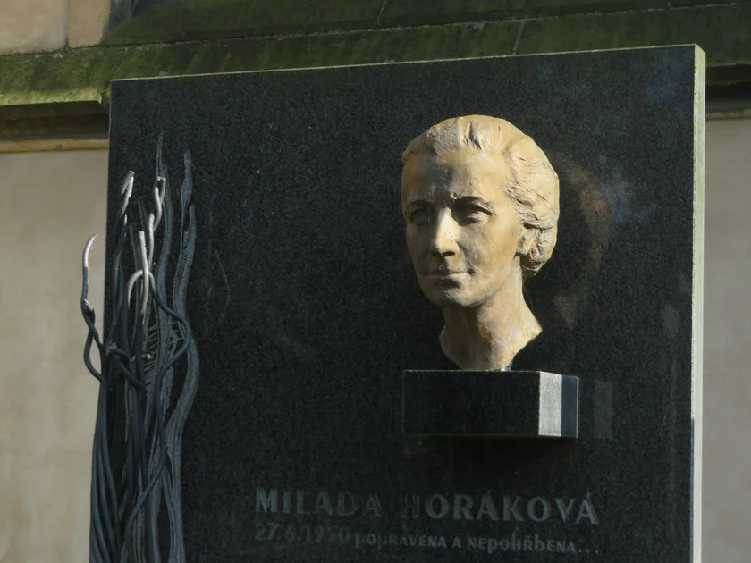 Tomb of Milada Horáková in Vyšehrad. Photo: Raymond Johnston