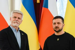 President Petr Pavel and Ukrainian counterpart Volodymyr Zelenskiy meet in Kyiv on April 28. (Image: Twitter.com/@prezidentpavel