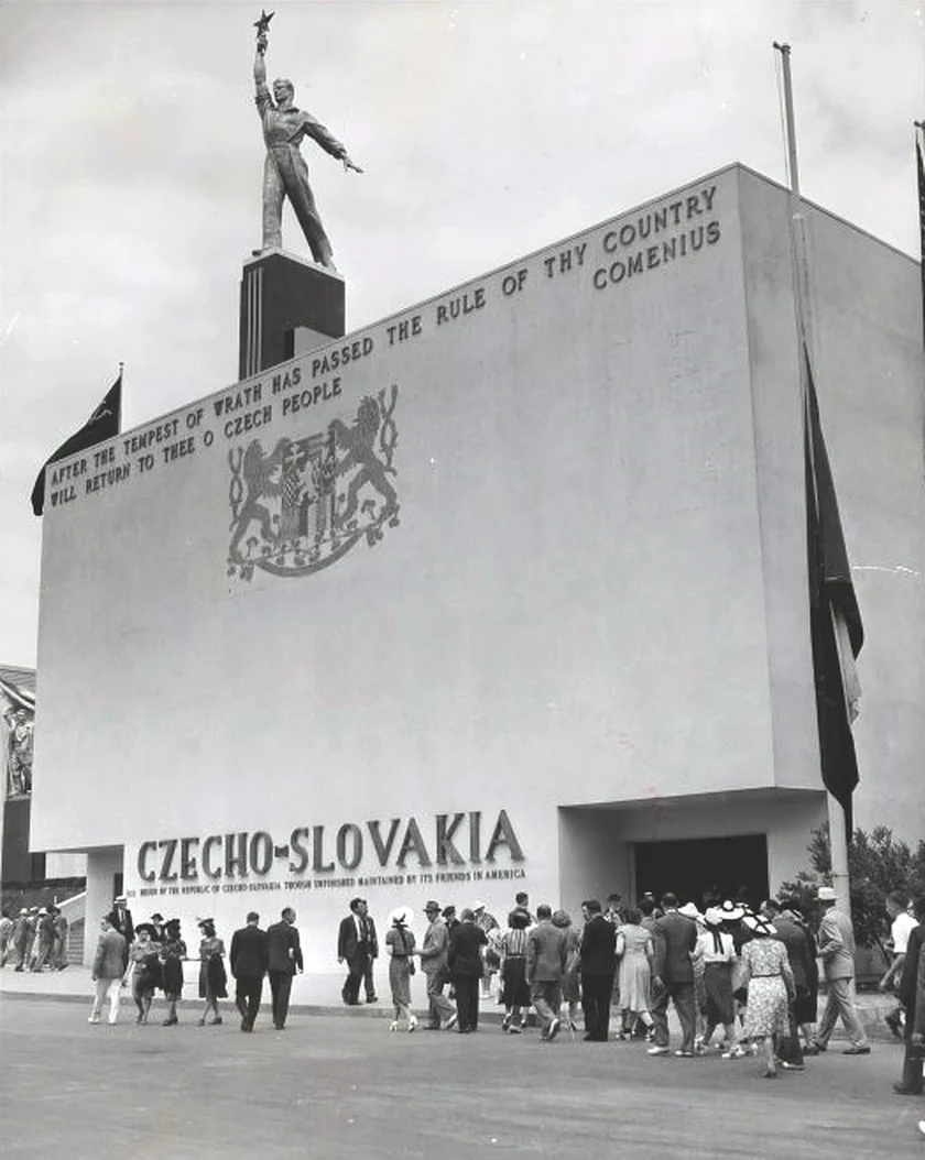 Czecho-Slovak pavilion at the 1939 World's Fair in New York. Photo: NYPL, public domain