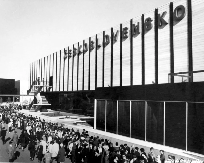 Czechoslovak pavilion in Montreal. Photo: Photo: Canadian Centre for Architecture, Montréal, Gift of May Cutler
