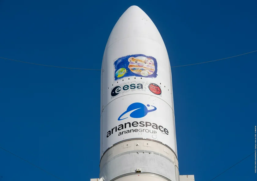 JUICE rocket on the launchpad. Photo: ESA, Facebook