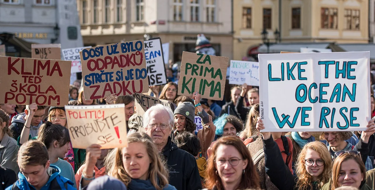 A 2022 earlier Fridays for Future protest in Prague / photo via Future For Fridays Facebook