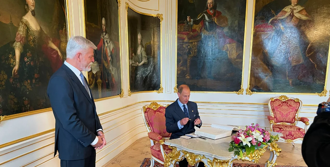 President Petr Pavel meeting Prince Edward in Prague Castle on May 24, 2023.  (Photo: Twitter.com/@MattFieldUK)