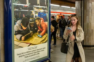 PHOTO GALLERY: Striking Prague exhibition shows Ukrainians sheltering in metro