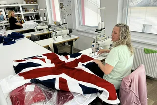 Czech company sews hundreds of Union flags for Charles III coronation