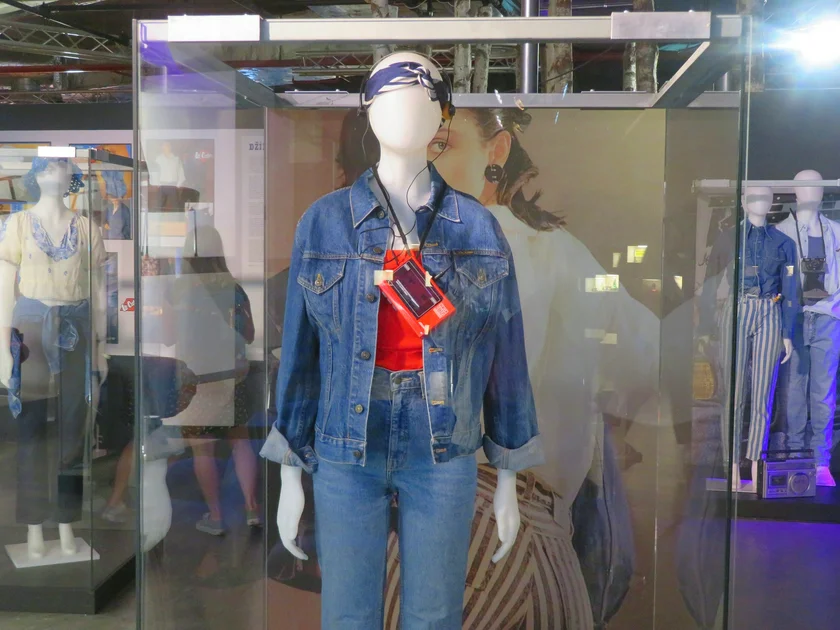 Jeans a portable cassette player: the 1980s uniform. Photo: Raymond Johnston