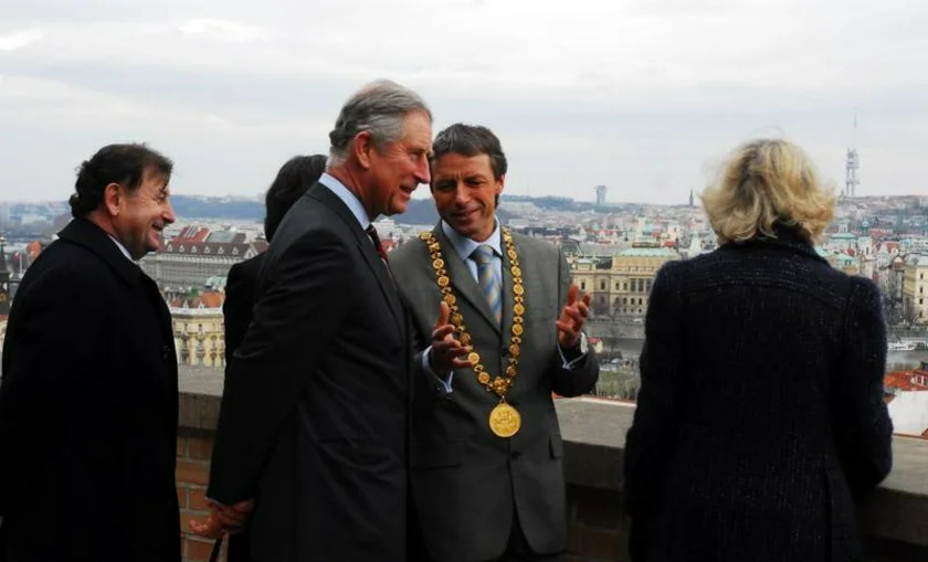 Prince Charles visiting Prague in March 2010, with