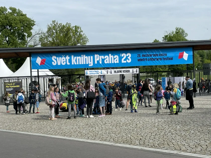 The entrance of the Book World Prague 2023. Photo by Ioana Caloianu.