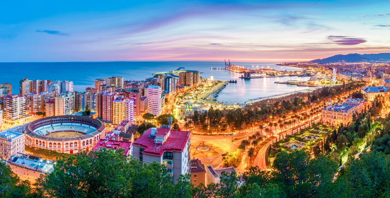 Málaga, Spain, from overhead. Photo: iStock, LucVi