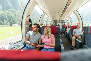 A Swiss panoramic train is now riding on Czech railways through Moravia