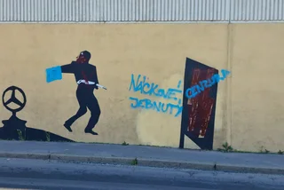 Vandal defaces Prague mural honoring Operation Anthropoid