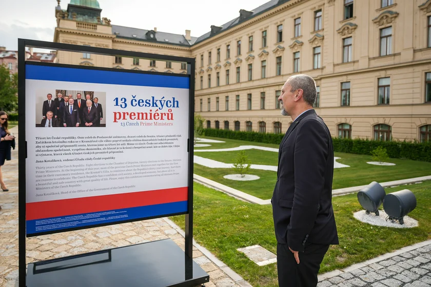 Group photo of  Czech prime ministers. Photo: Vlada.cz