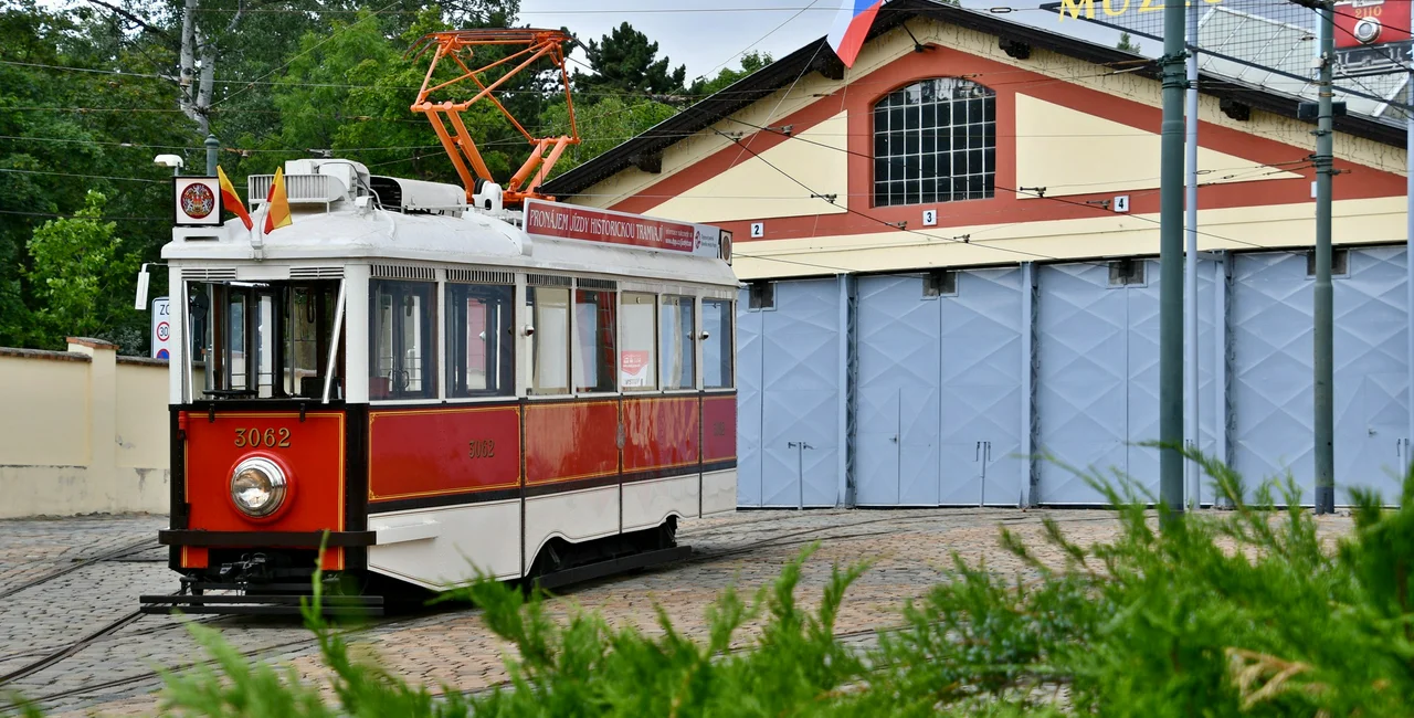 Tram no. 3062 at the DPP Museum in