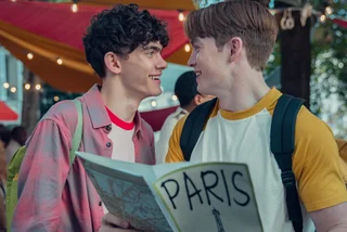 Still from Heartstopper on Netflix, adapted from the book. Photo: Netflix.