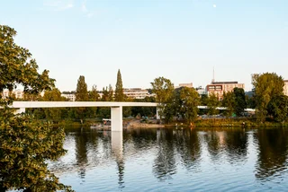 Prague's new pedestrian bridge from Holešovice to Karlín will open this week